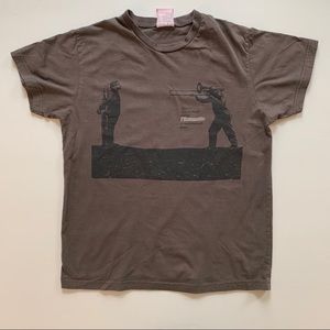 Banksy Graphic Tee Brown Men's Small